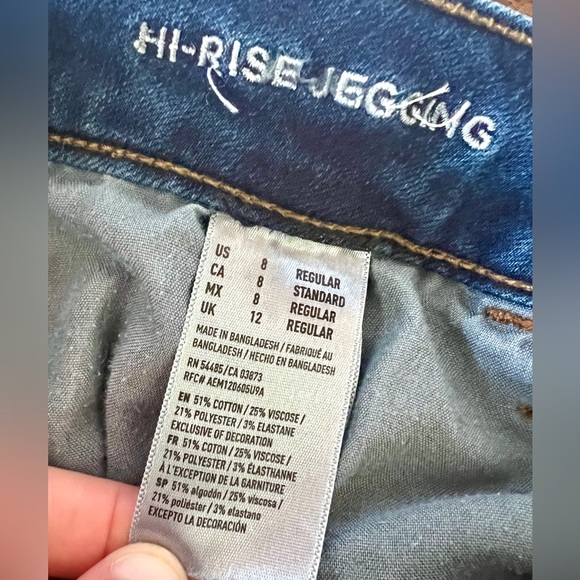 American Eagle Hi-Rise Jegging Skinny Jeans - Size 8 (29") - Picture 9 of 10
